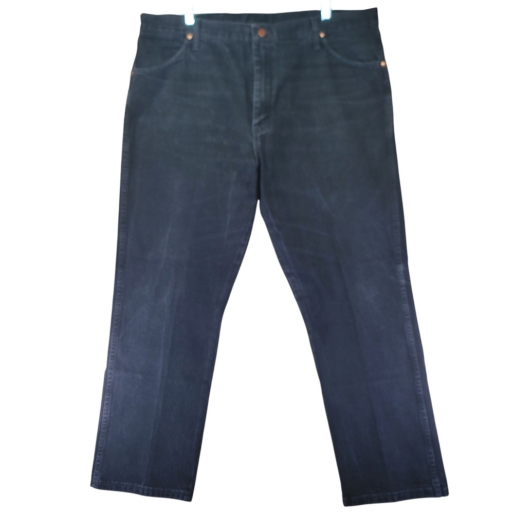Wrangler Jeans Mens 40x30 Black Excellent Cowboy Cut 13MWZWK‎ Straight Leg Denim